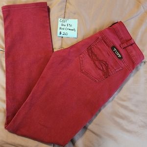 Cowgirl Tuff maroon jeans
